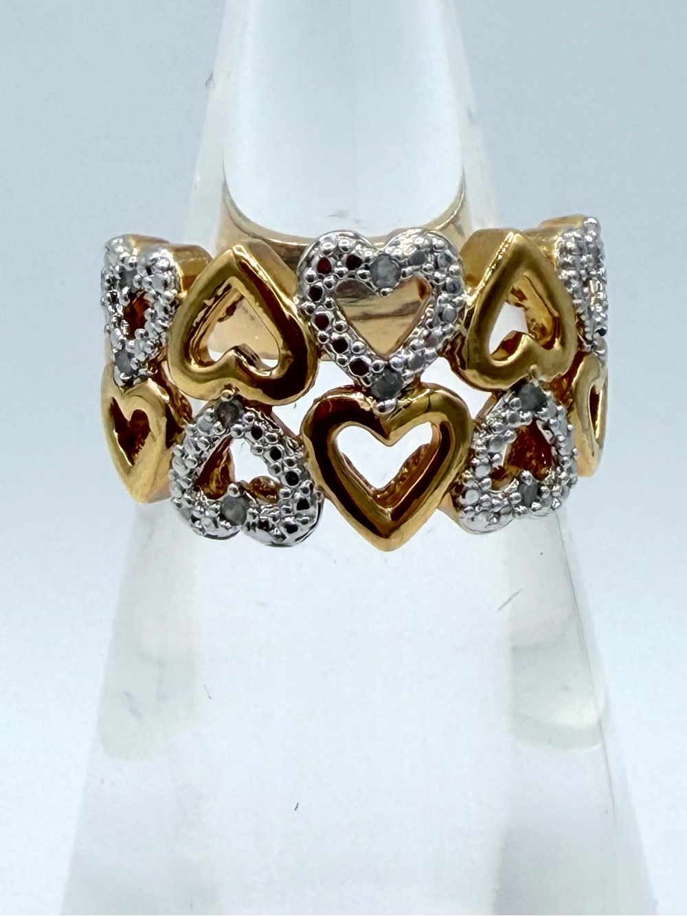 DL IBB International Bullion Brokers Gold Plated Heart Ring Woman’s Jewelry